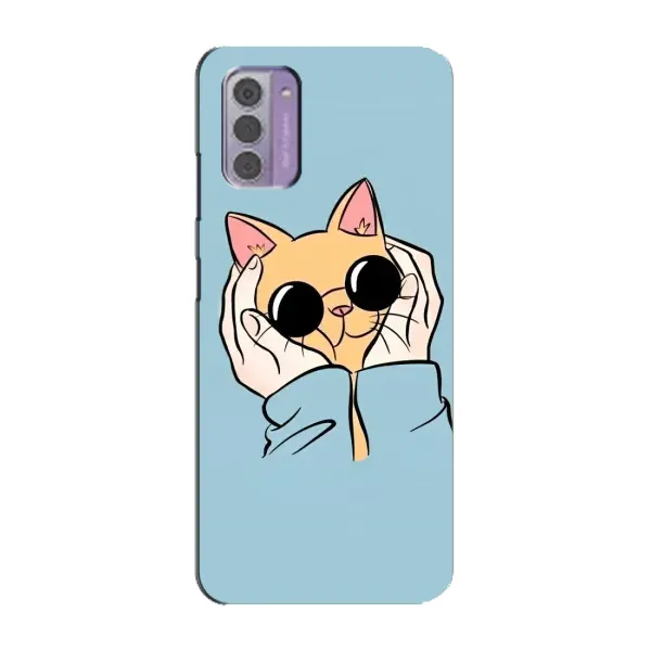 Чохол з принтом «Котик в окулярах» для Nokia G42