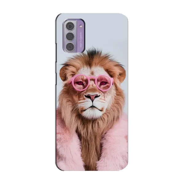 Чохол з принтом «Лев в окулярах» для Nokia G42