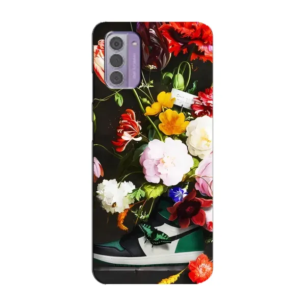 Чехол с принтом «Nike цветы» для Nokia G42