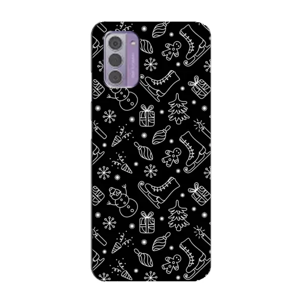 Чехол с принтом «Новогодний фон» для Nokia G42