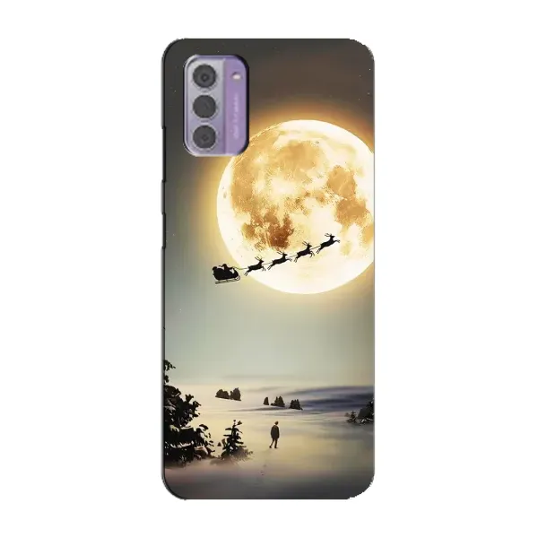 Чехол с принтом «Санта на луне» для Nokia G42