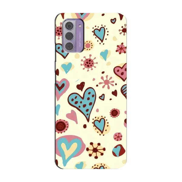 Чохол з принтом «Сердечки» для Nokia G42
