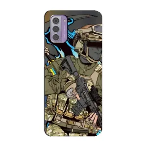 Чехлы с картинкой ЗСУ для Nokia G42 (AlphaPrint) (Воїн ЗСУ)