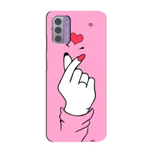 Чохол з принтом для Nokia G42 (AlphaPrint - Знак сердечка) (Знак Love)