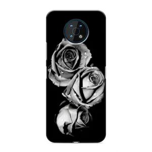 Чохол з картинкою (Стильні) Нокіа G50 - (AlphaPrint) (Чорна троянда)