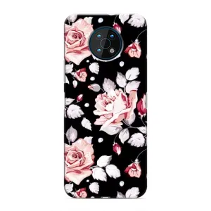 Чохли з квітами для Nokia G50 (VPrint) (Квіти на чорному)