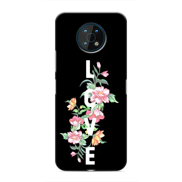 Чехол с принтом «Цветы LOVE» для Nokia G50 Чехол с принтом «Цветы LOVE» для Nokia G50