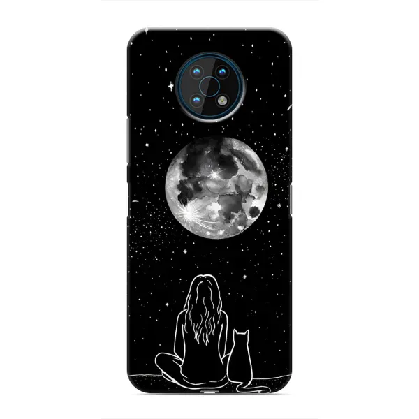 Чохол з принтом «Дівчина з котом» для Nokia G50