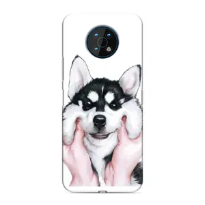 Чохол з Хаскі Nokia G50 - (AlphaPrint) (Хаскі улибака)