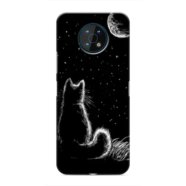 Чохол з принтом «Котик і місяць» для Nokia G50