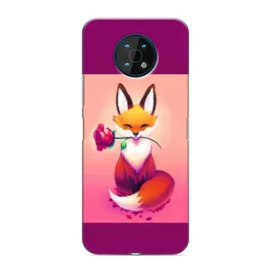 Чохли з картинкою Лисичка для Nokia G50 (VPrint) (Лиса з трояндою)