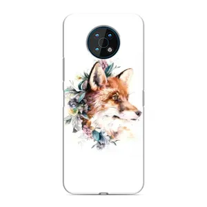 Чохли з картинкою Лисичка для Nokia G50 (VPrint) (Лиса в квітах)
