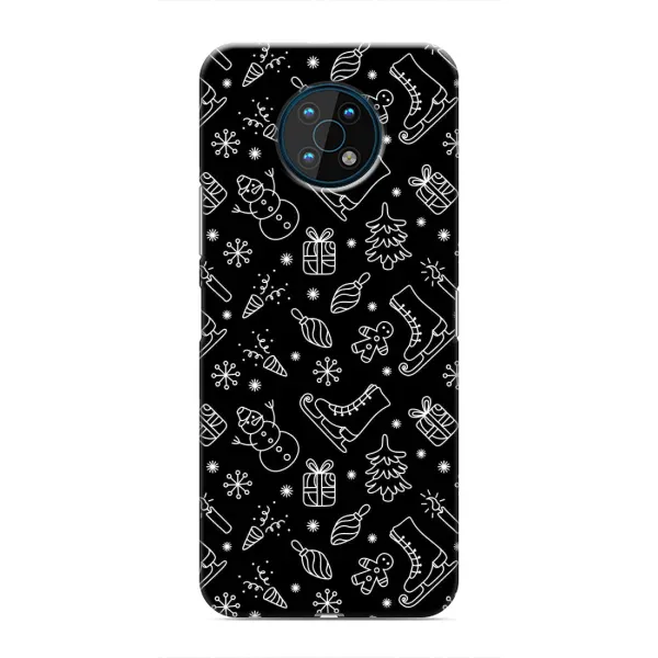Чехол с принтом «Новогодний фон» для Nokia G50 Чехол с принтом «Новогодний фон» для Nokia G50