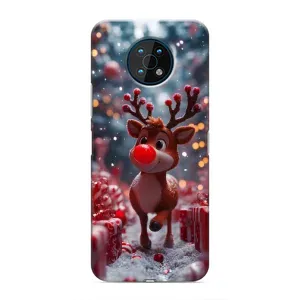 Яркий чехол для Nokia G50 с Зимними Оленятами (Олень среди подарков)