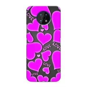 Чехлы для любимой на Нокіа G50 (VPrint) (Pink hearts)