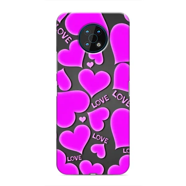 Чехол с принтом «Pink hearts» для Nokia G50 Чехол с принтом «Pink hearts» для Nokia G50