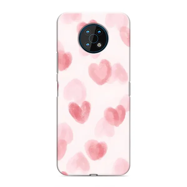 Чохол з принтом «Рожеві сердечки» для Nokia G50