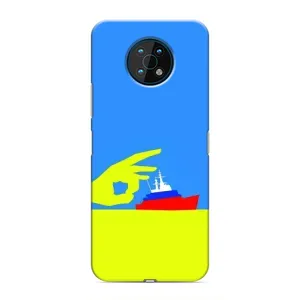 Чехол с принтом (Русский корабль...) для Нокіа G50 (AlphaPrint) (Щелбан кораблю)