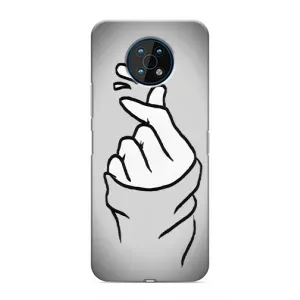 Чохол з принтом для Nokia G50 (AlphaPrint - Знак сердечка) (Значок Love)