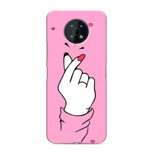 Чохол з принтом для Nokia G50 (AlphaPrint - Знак сердечка) (Знак Love)