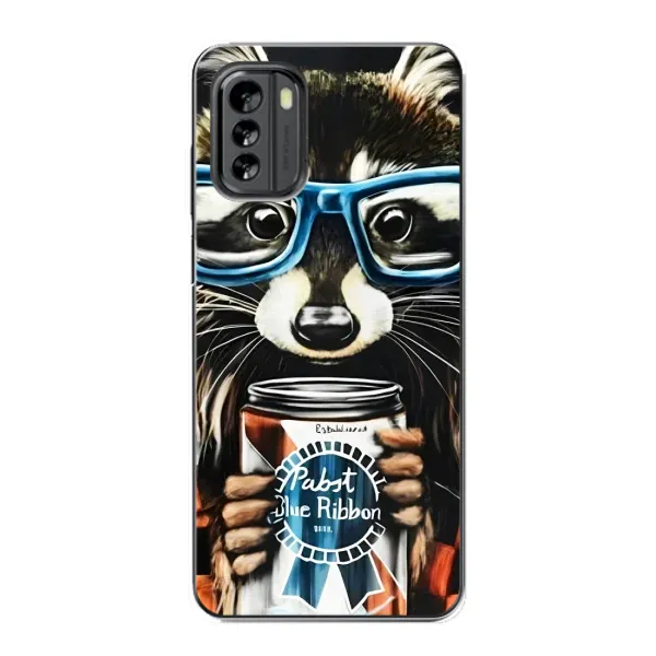 Чохол з принтом «Єнот з банкою» для Nokia G60