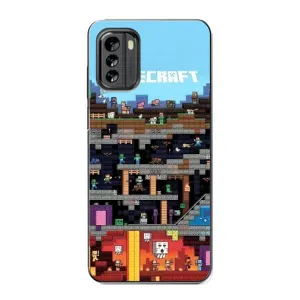Чехол Майнкрафт на Nokia G60 (AlphaPrint) Minecraft (фон Minecraft)
