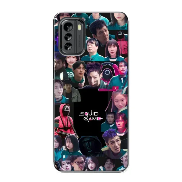 Чохол з принтом «Колаж Гра кальмара» для Nokia G60 Чохол з принтом «Колаж Гра кальмара» для Nokia G60