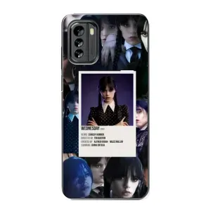 Чехлы Венсдей на Nokia G60 Уэнсдей (AlphaPrint) (коллаж Уэнздей)