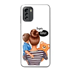 Чохол з друком для Nokia G60 - (Мама з дитинкою) (AlphaPrint) (Мама з синочком)