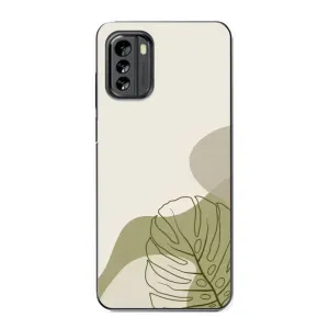 Силиконовый чехол с принтом в цветах на Nokia G60 (Зеленая монстера дизайн)