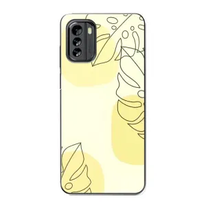 Силиконовый чехол с принтом в цветах на Nokia G60 (Желтая монстера арт)