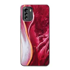Чехол с принтом «Мрамор красный» для Nokia G60