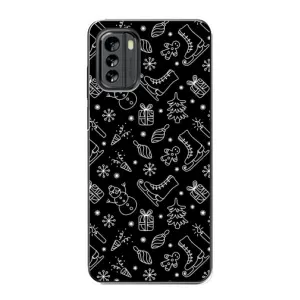 Новорічні, Святкові Чохли для Nokia G60 - 2024 год (Новорічний фон)