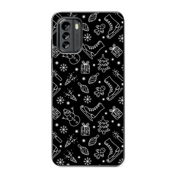 Чехол с принтом «Новогодний фон» для Nokia G60