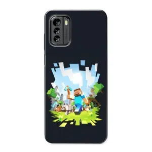 Чехол Майнкрафт на Nokia G60 (AlphaPrint) Minecraft (персонажи Minecraft)