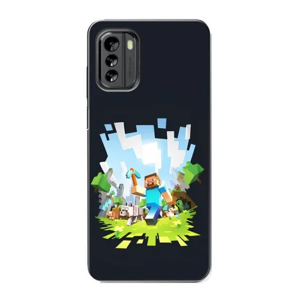 Чохол з принтом «персонажі Minecraft» для Nokia G60