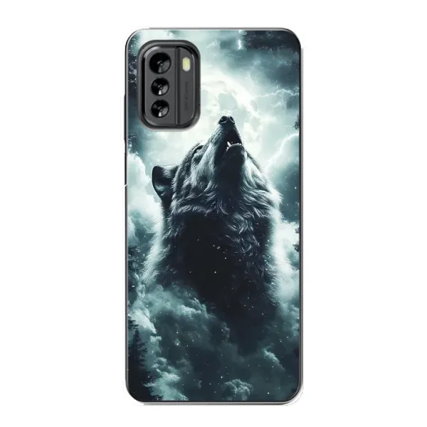 Чохол з принтом «Вовк у хмарах» для Nokia G60