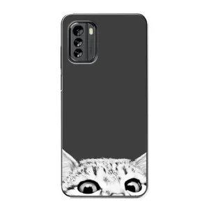 Чехол на Нокиа G60 с Котами (VPrint) (Выглядывает кот)