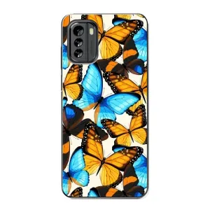 Чехол с принтом для Нокиа G60 - (Прикольные) (AlphaPrint) (Яркие бабочки)
