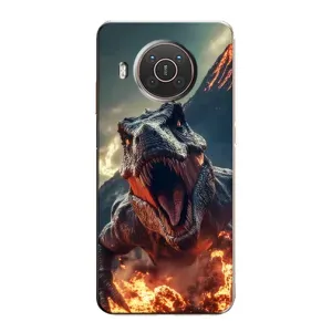 Чехол с принтом «Огненный динозавр» для Nokia X10