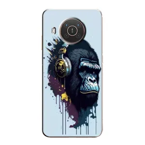 Чохол з Мавпами Nokia X10 - (AlphaPrint) (Горила в навушниках)