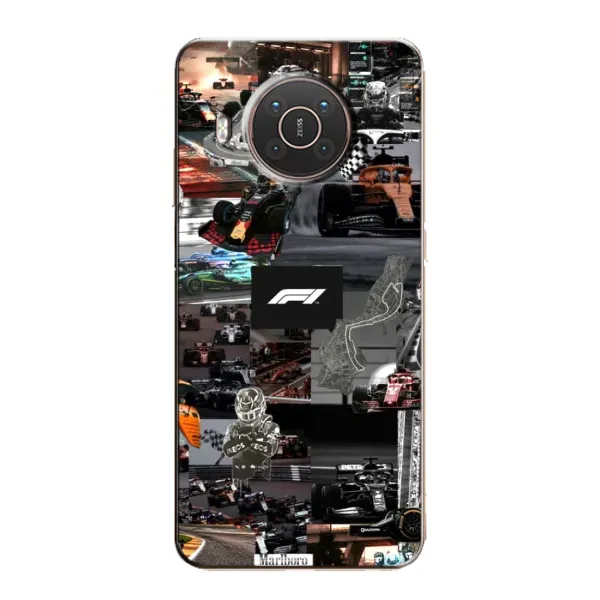 Чохол з принтом «Гоночний колаж Ф1» для Nokia X10 Чохол з принтом «Гоночний колаж Ф1» для Nokia X10