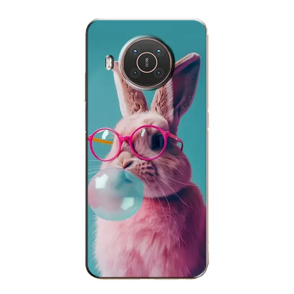 Чохол з принтом «Кролик в окулярах» для Nokia X10