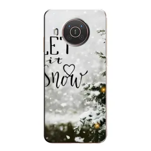 Новорічні, Святкові Чохли для Nokia X10 - 2024 год (Let it snow)