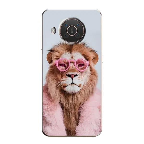 Чохол з принтом «Лев в окулярах» для Nokia X10