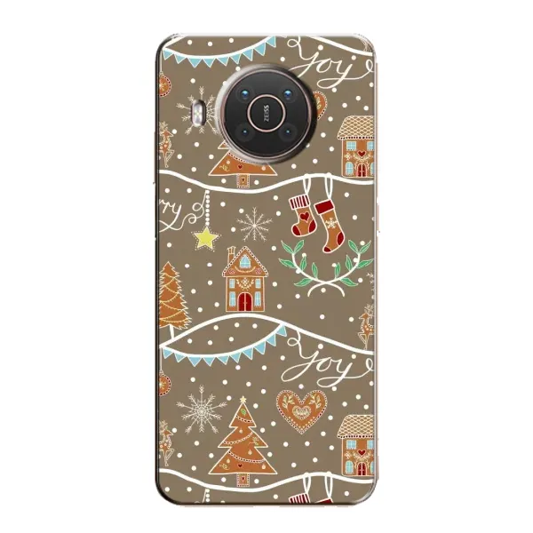 Чехол с принтом «Новогодние пряники» для Nokia X10