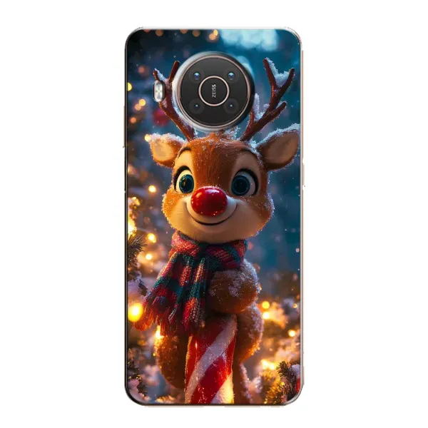 Чехол с принтом «Олень с шарфом» для Nokia X10
