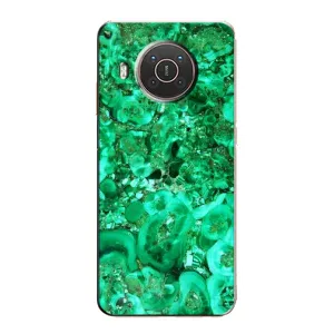 Мраморний чехол на Nokia X10 (VPrint) (Салатовий Мрамор)