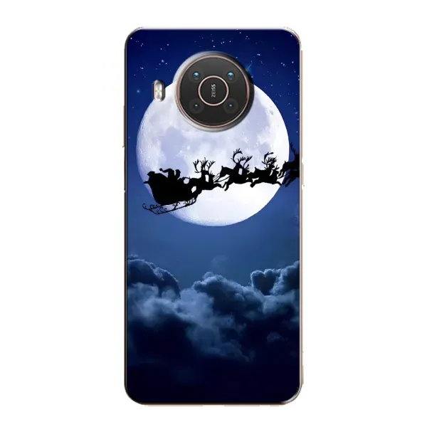 Чохол з принтом «Санта - місяць» для Nokia X10