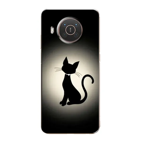Чехол с принтом «Силуэт котика» для Nokia X10